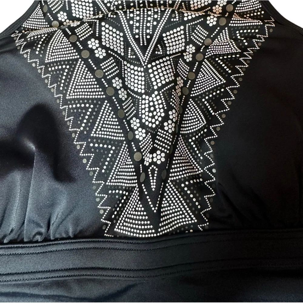 Athleta IBIZA Geo Bra Cup Tankini 32D/DD NWT